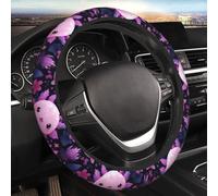 Steering Wheel Cover, Pink Cartoon Axolotl Print Car Steering Wheel Cover Women Men, Car Accessories for Cars SUV Trucks, Elastic Anti Slip Odorless, Universal 15 inch