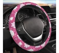 Steering Wheel Cover, Pink Cute Axolotl 1 Print Car Steering Wheel Cover Women Men, Car Accessories for Cars SUV Trucks, Elastic Anti Slip Odorless, Universal 15 inch