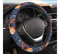 Steering Wheel Cover, Plant Orange Axolotl Print Car Steering Wheel Cover Women Men, Car Accessories for Cars SUV Trucks, Elastic Anti Slip Odorless, Universal 15 inch