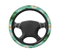 Steering Wheel Cover Polyester Thick Non-Slip Car Steering Wheel Cover Protector Universal Blue Purple Wildflower Field