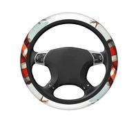 Steering Wheel Cover Polyester Thick Non-Slip Car Steering Wheel Cover Protector Universal Wooden Grain Darts