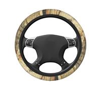 Steering Wheel Cover Polyester Thick Non-Slip Car Steering Wheel Cover Protector Universal Wooden Grain Darts
