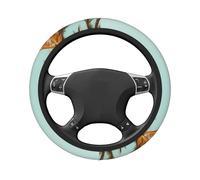 Steering Wheel Cover Polyester Thick Non-Slip Car Steering Wheel Cover Protector Universal Wooden Grain Darts