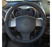 Steering Wheel Cover Protector Ø 35-37 cm Black Genuine Leather