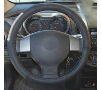 Steering Wheel Cover Protector Sleeve Ø 39-41 Black Faux Leather for VW Audi