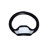 Steering Wheel Cover PU PU embossed plaid stereo car steering wheel cover with rubber ring is su&itable for 14.5-15 car interior supplies