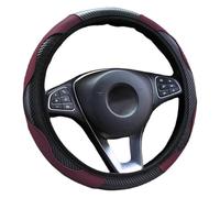Steering Wheel Cover PU Steering Covers su&itable 37-38.5cm Auto Decoration Carbon Fiber Car Wheel Cover Breathable Anti Slip
