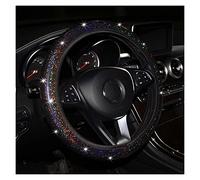 Steering Wheel Cover Rainbow Bling Bling Crystal Car Steering Wheel Cover PU Leather Auto Accessories Case Car Styling 14.5-15 Inch Vehicle Universal(3)