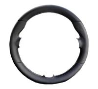 Steering Wheel Cover Real Leather White Thread White Stripe Car Accessoires for AMG A45 W205 C43 C63S Segmented Steering Wheel Protector(Style 1)