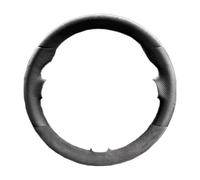 Steering Wheel Cover Real Leather White Thread White Stripe Car Accessoires for AMG A45 W205 C43 C63S Segmented Steering Wheel Protector(Style 3)