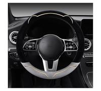 Steering Wheel Cover Simple Cat Ears Series Plush Car Steering Wheel Cover Warm Wear Resistant Car Handle Cover(Gray)