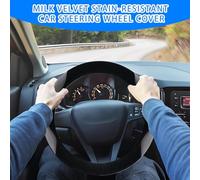 Steering Wheel Cover - Soft Anti-Slip Thermal - Winter Plush Steering Wheel Cover,for Maintenance Care Travel Commuting Men Women Driver Auto Vehicle RV SUV
