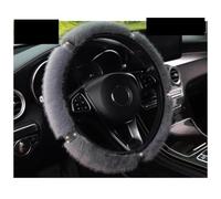 Steering Wheel Cover Steering Wheel Booster Cover | Diamond-studded Artificial Faux Rabbit Fur Car Rimless Steering Wheel Cover For Women(Gray)