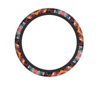 Steering Wheel Cover Strange Watercolor Pattern Car Accessories Universal Protector Stretch For Auto Truck Fit Most Cars 38Cm