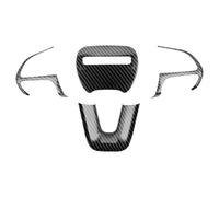 Steering Wheel Cover Trim Sticker for Dodge for Charger 2015-2021 Car Interior Mouldings Carbon Fiber Pattern Decorative 4pcs/Set Car Styling Interior