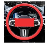 Steering Wheel Cover Universal Car Silicone Steering Wheel Cover Elastic Non-Slip Soft Multi Color Auto Decoration Internal Covers Accessories(Red)