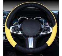 Steering Wheel Cover Universal PU Leather Steering Wheel Cover For Opel All Models For Astra G H For Antara For Vectra B C For Zafira A Car Accessories Steering Wheel Covers(Black Yellow)