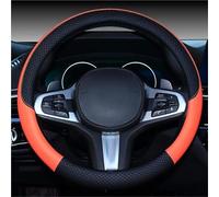 Steering Wheel Cover Universal PU Leather Steering Wheel Cover For Opel All Models For Astra G H For Antara For Vectra B C For Zafira A B Car Accessories Car Steering Wheel Protector(Black Orange)