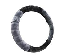 Steering Wheel Cover Winter Super Soft Plush Creative Stitching Car Steering Wheel Cover Universal Warm Faux Fur Auto Handlebar On The Steering-Wheel(A-Gray)