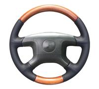 Steering Wheel Covers Anti-Slip Black Artificial Leather DIY Car Steering Wheel Cover for Mitsubishi for Pajero 2004 2005 2006 2007 2008 2009 2010(Blue red thread)