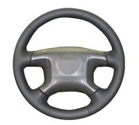 Steering Wheel Covers Anti-Slip Black Artificial Leather DIY Hand-stitched Car Steering Wheel Cover for Mitsubishi for Pajero 2004 2005 2006 2007 2008 2009 2010(Yellow Thread)