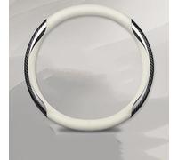 Steering Wheel Covers Anti-Slip Car Leather Carbon Non-slip Steering Wheel Cover For Cadillac ATS XTS CTS CT4 CT5 CT6 STS XT4 XT5 XT6 XLR SRX SLS For Escalade(Style B White2)