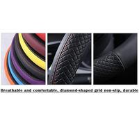 Steering Wheel Covers Anti-Slip Car Steering Wheel Cover Leather 38CM Universal Auto Steering Wheel Covers Cases Protect 15Inch For VW For Golf 4 For MK4 For Gti(Yellow5)