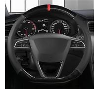 Steering Wheel Covers Anti-Slip Carbon Fiber Leather Car Steering Wheel Covers For SEAT For Ibiza For Exeo For Ateca For Altea For Turedo For Tarraco For Toledo(B D SHAPE)