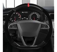 Steering Wheel Covers Anti-Slip Carbon Fiber Leather Car Steering Wheel Covers For SEAT For Ibiza For Exeo For Ateca For Altea For Turedo For Tarraco For Toledo(A D SHAPE)