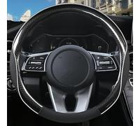 Steering Wheel Covers Anti-Slip For Kia for Seltos for Stonic for Stinger for Carens for Optima k5 for Forte for EV6 Car Steering Wheel Cover Carbon Fiber(O shape Black)