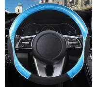 Steering Wheel Covers Anti-Slip For Kia for Seltos for Stonic for Stinger for Carens for Optima k5 for Forte for EV6 Car Steering Wheel Cover Carbon Fiber(O shape Blue)