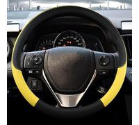 Steering Wheel Covers Anti-Slip For Mustang for Shelby GT 350 500 for EcoBoost Car Steering Wheel Cover Leather Anti-slip Auto Accessories Interior(Yellow6)