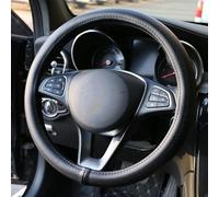 Steering Wheel Covers Anti-Slip Genuine leather car steering wheel cover wavy lines design universal silica gel liner steering-wheel braid skin pattern(Orange4)