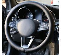 Steering Wheel Covers Anti-Slip Genuine leather car steering wheel cover wavy lines design universal silica gel liner steering-wheel braid skin pattern(4door)