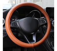 Steering Wheel Covers Anti-Slip Genuine leather car steering wheel cover wavy lines design universal silica gel liner steering-wheel braid skin pattern(Carbon black6)