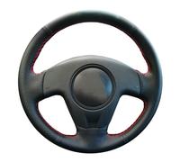 Steering Wheel Covers Anti-Slip Hand-stitched Black Artificial Leather Car Steering Wheel Cover for Seat for Ibiza 2004 2005 2006(Blue Thread)