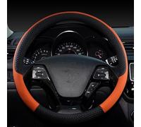 Steering Wheel Covers Anti-Slip Leather Car Steering Wheel Cover leather braid on the steering wheel for Kia for SELTOS for SUV 2015-2021 for KX3 Accessories(Orange8)
