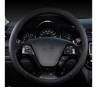 Steering Wheel Covers Anti-Slip Leather Car Steering Wheel Cover leather braid on the steering wheel for Kia for SELTOS for SUV 2015-2021 for KX3 Accessories(Black1)