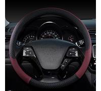 Steering Wheel Covers Anti-Slip Leather Car Steering Wheel Cover leather braid on the steering wheel for Kia for SELTOS for SUV 2015-2021 for KX3 Accessories(Wine red2)