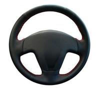 Steering Wheel Covers Car Steering Wheel Cover DIY Hand-Stitched Black Artificial Leather For Seat Ibiza 2004 2006(White Thread)