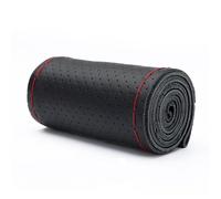 Steering Wheel Covers Car Steering Wheel Cover With Needles Thread DIY Braid 37-38cm Anti-Slip Steer-Wheel Protector Car Steering Wheel Cover(Black Red)