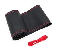 Steering Wheel Covers,Car Wheel Cover 37cm/38CM DIY Steering Wheel Covers soft Leather braid on the steering-wheel of Car With Needle and Thread Interior accessories(Red)