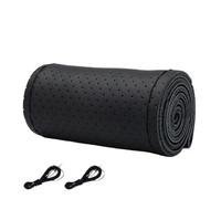 Steering Wheel Covers,Car Wheel Cover Leather Car Steering Wheel Cover with Needles Thread DIY Braid 37-38cm Anti-Slip Steer-Wheel Protector(Black)