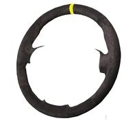 Steering Wheel Covers For Benz A45 For AMG W176 C63 W204 For CLA C117 For CLS For S-Model 2011-2016 Car Steering Wheel Cover Carbon Fiber Stitched Car Steering Wheel Cover(C Suede Yellow)