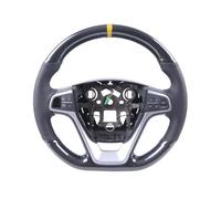 Steering Wheel Covers For Benz A45 For AMG W176 C63 W204 For CLA C117 For CLS For S-Model 2011-2016 Car Steering Wheel Cover Carbon Fiber Stitched Car Steering Wheel Cover(A Carbon Yellow)