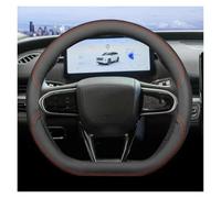 Steering Wheel Covers For Chery For Jaecoo J7 J8 2023 2024 2025 D-Shape Braid On Steering Wheel Auto Accessories Car Steering Wheel Cover 37-38CM(Black-Red line)