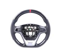 Steering Wheel Covers For Lada For Granta 2018-2019 For Priora 2 2013-2018 For Kalina 2 Car Steering Wheel Cover Carbon Fiber Stitched Leather Car Steering Wheel Cover(A Black thread)