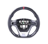 Steering Wheel Covers For Lada For Granta 2018-2019 For Priora 2 2013-2018 For Kalina 2 Car Steering Wheel Cover Carbon Car Steering Wheel Cover(A Carbon Red thread)