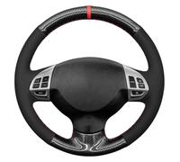 Steering Wheel Covers For Lancer X 10 2007-2015 For Outlander 2006-2013 ASX 2010-2013 Car Steering Wheel Cover Black Carbon(Light Blue Thread)