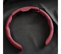 Steering Wheel Covers for Land Rover Defender L663 110 (2020-2025), Car Interior Accessories with 3-Second Snap-on Installation Anti-Slip PU Leather 3-Piece 37-39cm,Red